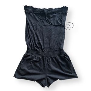 Express black tube top romper - size medium